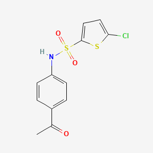molecular formula C12H10ClNO3S2 B10973918 N-(4-acetylphenyl)-5-chlorothiophene-2-sulfonamide 