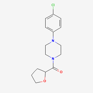 molecular formula C15H19ClN2O2 B10973937 [4-(4-Chlorophenyl)piperazin-1-yl](tetrahydrofuran-2-yl)methanone 