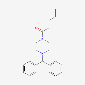molecular formula C22H28N2O B10973948 1-[4-(Diphenylmethyl)piperazin-1-yl]pentan-1-one 