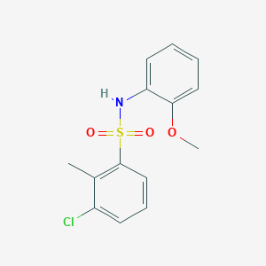 molecular formula C14H14ClNO3S B10973954 3-chloro-N-(2-methoxyphenyl)-2-methylbenzenesulfonamide 