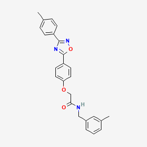 molecular formula C25H23N3O3 B10973960 N-(3-methylbenzyl)-2-{4-[3-(4-methylphenyl)-1,2,4-oxadiazol-5-yl]phenoxy}acetamide 