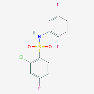 molecular formula C12H7ClF3NO2S B10973987 2-chloro-N-(2,5-difluorophenyl)-4-fluorobenzenesulfonamide 