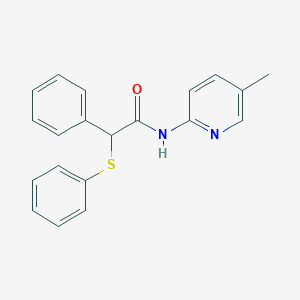 molecular formula C20H18N2OS B10974004 N-(5-methylpyridin-2-yl)-2-phenyl-2-(phenylsulfanyl)acetamide 