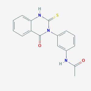 molecular formula C16H13N3O2S B10974059 N-[3-(4-oxo-2-sulfanylquinazolin-3(4H)-yl)phenyl]acetamide 
