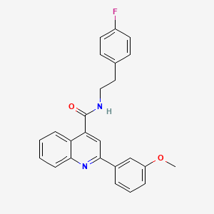 molecular formula C25H21FN2O2 B10974083 N-[2-(4-fluorophenyl)ethyl]-2-(3-methoxyphenyl)quinoline-4-carboxamide 