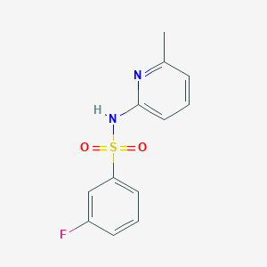 molecular formula C12H11FN2O2S B10974167 3-fluoro-N-(6-methylpyridin-2-yl)benzenesulfonamide 