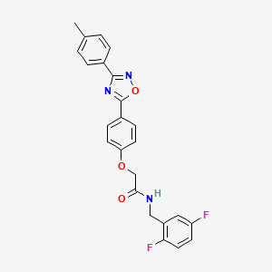 molecular formula C24H19F2N3O3 B10974179 N-(2,5-difluorobenzyl)-2-{4-[3-(4-methylphenyl)-1,2,4-oxadiazol-5-yl]phenoxy}acetamide 