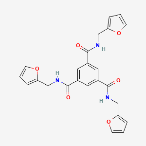 molecular formula C24H21N3O6 B10974206 N1,N3,N5-tris(2-furylmethyl)benzene-1,3,5-tricarboxamide 