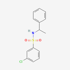 molecular formula C14H14ClNO2S B10974218 3-chloro-N-(1-phenylethyl)benzenesulfonamide 