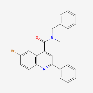 molecular formula C24H19BrN2O B10974322 N-benzyl-6-bromo-N-methyl-2-phenylquinoline-4-carboxamide 