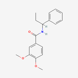 molecular formula C18H21NO3 B10974372 3,4-dimethoxy-N-(1-phenylpropyl)benzamide 