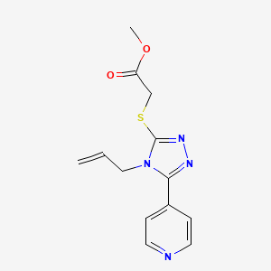 molecular formula C13H14N4O2S B10974450 methyl {[4-(prop-2-en-1-yl)-5-(pyridin-4-yl)-4H-1,2,4-triazol-3-yl]sulfanyl}acetate 