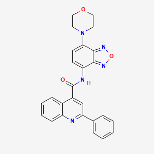 molecular formula C26H21N5O3 B10974474 N-[7-(morpholin-4-yl)-2,1,3-benzoxadiazol-4-yl]-2-phenylquinoline-4-carboxamide 