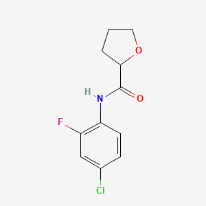molecular formula C11H11ClFNO2 B10974502 N-(4-chloro-2-fluorophenyl)oxolane-2-carboxamide 