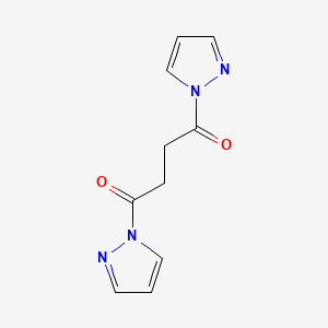molecular formula C10H10N4O2 B10974513 1,4-di(1H-pyrazol-1-yl)butane-1,4-dione 