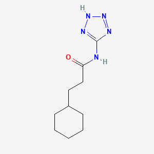 molecular formula C10H17N5O B10974518 3-cyclohexyl-N-(1H-tetrazol-5-yl)propanamide 