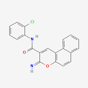 molecular formula C20H13ClN2O2 B10974628 N-(2-chlorophenyl)-3-imino-3H-benzo[f]chromene-2-carboxamide 