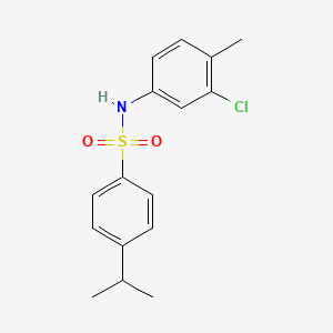 molecular formula C16H18ClNO2S B10974649 N-(3-chloro-4-methylphenyl)-4-(propan-2-yl)benzenesulfonamide 