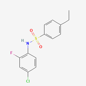 molecular formula C14H13ClFNO2S B10974663 N-(4-chloro-2-fluorophenyl)-4-ethylbenzenesulfonamide 