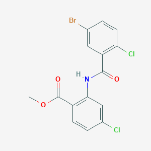 molecular formula C15H10BrCl2NO3 B10974758 Methyl 2-[(5-bromo-2-chlorobenzoyl)amino]-4-chlorobenzoate 