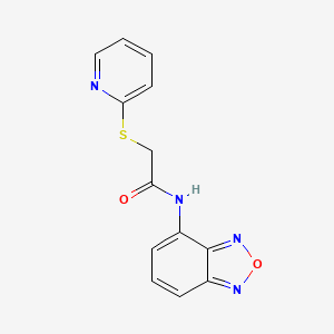 molecular formula C13H10N4O2S B10974795 N-(2,1,3-benzoxadiazol-4-yl)-2-(pyridin-2-ylsulfanyl)acetamide 