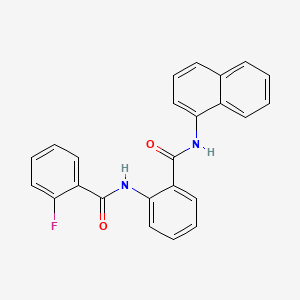 molecular formula C24H17FN2O2 B10974811 2-fluoro-N-[2-(naphthalen-1-ylcarbamoyl)phenyl]benzamide 