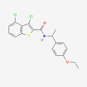 molecular formula C19H17Cl2NO2S B10974850 3,4-dichloro-N-[1-(4-ethoxyphenyl)ethyl]-1-benzothiophene-2-carboxamide 