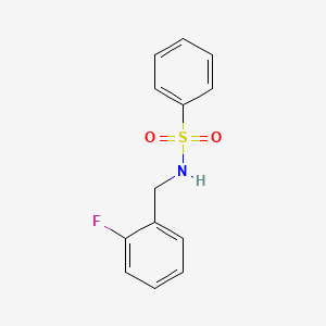 molecular formula C13H12FNO2S B10974906 N-[(2-fluorophenyl)methyl]benzenesulfonamide 