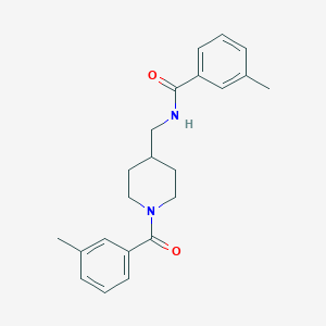 molecular formula C22H26N2O2 B10974911 3-methyl-N-{[1-(3-methylbenzoyl)piperidin-4-yl]methyl}benzamide 