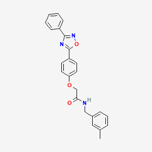 molecular formula C24H21N3O3 B10974989 N-(3-methylbenzyl)-2-[4-(3-phenyl-1,2,4-oxadiazol-5-yl)phenoxy]acetamide 