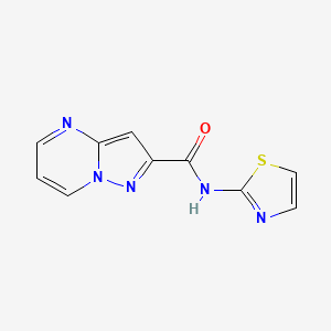 molecular formula C10H7N5OS B10975100 N-(1,3-thiazol-2-yl)pyrazolo[1,5-a]pyrimidine-2-carboxamide 