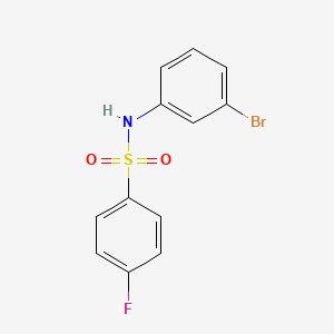 molecular formula C12H9BrFNO2S B10975116 N-(3-bromophenyl)-4-fluorobenzenesulfonamide CAS No. 16937-07-8