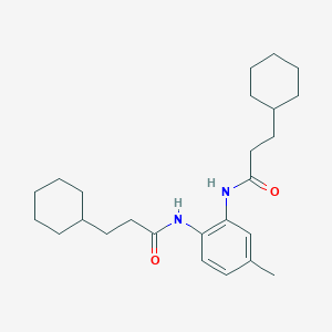 molecular formula C25H38N2O2 B10975143 N,N'-(4-methylbenzene-1,2-diyl)bis(3-cyclohexylpropanamide) 