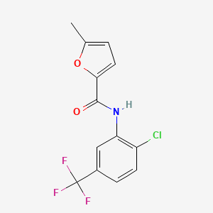 molecular formula C13H9ClF3NO2 B10975148 N-[2-chloro-5-(trifluoromethyl)phenyl]-5-methylfuran-2-carboxamide 