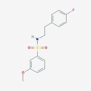 molecular formula C15H16FNO3S B10975263 N-[2-(4-fluorophenyl)ethyl]-3-methoxybenzenesulfonamide 