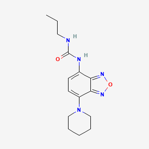 molecular formula C15H21N5O2 B10975270 1-[7-(Piperidin-1-yl)-2,1,3-benzoxadiazol-4-yl]-3-propylurea 