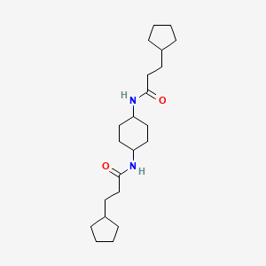 molecular formula C22H38N2O2 B10975375 N,N'-cyclohexane-1,4-diylbis(3-cyclopentylpropanamide) 