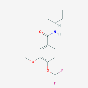 molecular formula C13H17F2NO3 B10975502 N-(butan-2-yl)-4-(difluoromethoxy)-3-methoxybenzamide 