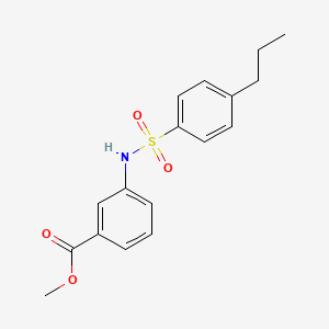 molecular formula C17H19NO4S B10975519 Methyl 3-{[(4-propylphenyl)sulfonyl]amino}benzoate 