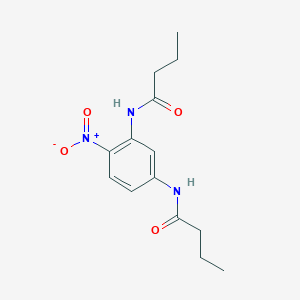 molecular formula C14H19N3O4 B10975553 N-(3-Butanamido-4-nitrophenyl)butanamide 
