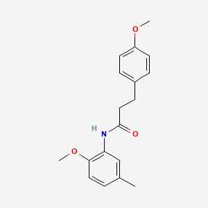 molecular formula C18H21NO3 B10975645 N-(2-methoxy-5-methylphenyl)-3-(4-methoxyphenyl)propanamide 