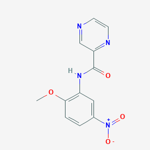 molecular formula C12H10N4O4 B10975648 N-(2-methoxy-5-nitrophenyl)pyrazine-2-carboxamide 