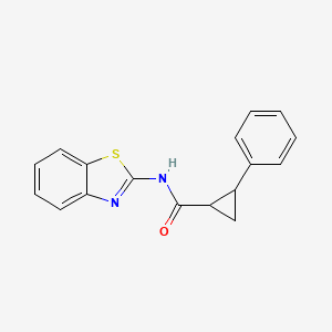 molecular formula C17H14N2OS B10975697 N-(1,3-benzothiazol-2-yl)-2-phenylcyclopropanecarboxamide 