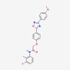 molecular formula C24H20FN3O4 B10975714 N-(3-fluoro-2-methylphenyl)-2-{4-[3-(4-methoxyphenyl)-1,2,4-oxadiazol-5-yl]phenoxy}acetamide 