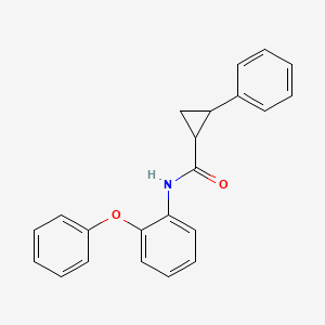 molecular formula C22H19NO2 B10975718 N-(2-phenoxyphenyl)-2-phenylcyclopropane-1-carboxamide 