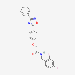 molecular formula C23H17F2N3O3 B10975724 N-(2,4-difluorobenzyl)-2-[4-(3-phenyl-1,2,4-oxadiazol-5-yl)phenoxy]acetamide 