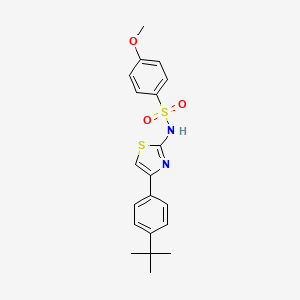 molecular formula C20H22N2O3S2 B10975759 N-[4-(4-tert-butylphenyl)-1,3-thiazol-2-yl]-4-methoxybenzenesulfonamide 