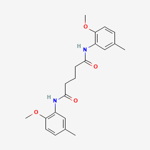 molecular formula C21H26N2O4 B10975783 N,N'-bis(2-methoxy-5-methylphenyl)pentanediamide 