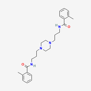 molecular formula C26H36N4O2 B10975921 N,N'-(piperazine-1,4-diyldipropane-3,1-diyl)bis(2-methylbenzamide) 
