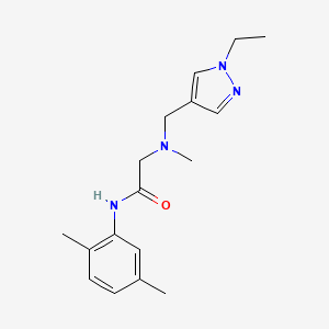 molecular formula C17H24N4O B10975979 N-(2,5-dimethylphenyl)-N~2~-[(1-ethyl-1H-pyrazol-4-yl)methyl]-N~2~-methylglycinamide 
